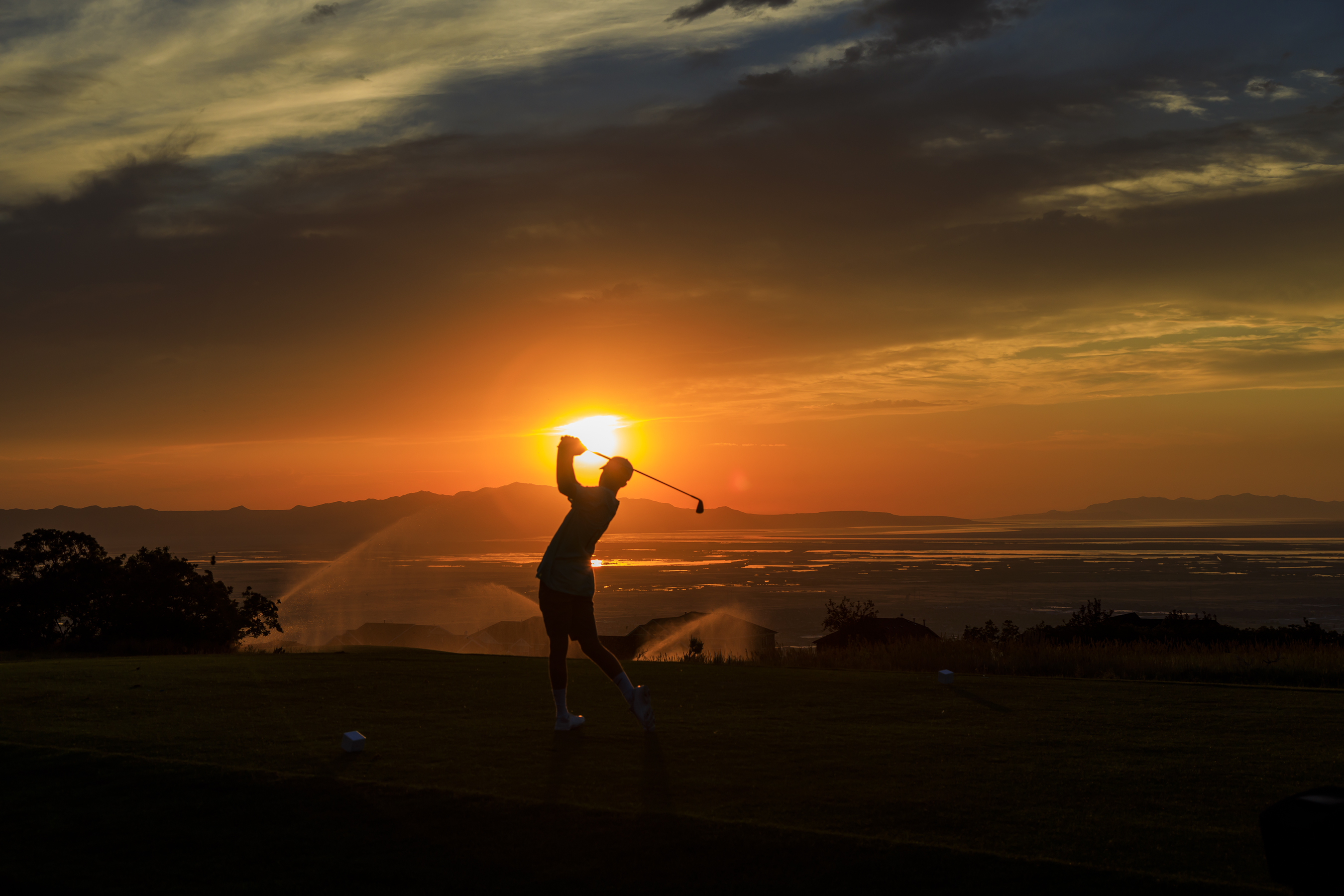 Eaglewood Golf Course-North Salt Lake Utah-sunset